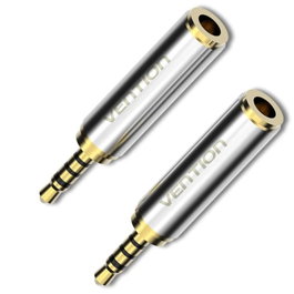 ADAPTADOR AUDIO JACK 2.5/M JACK 3.5/H PLATA VENTION